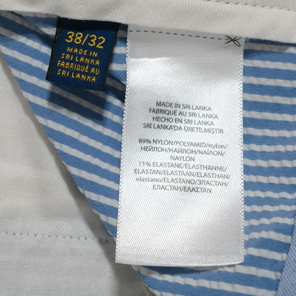 Polo Golf Ralph Lauren Pants Mens 38x32 Blue Striped Golf Tailored Fit